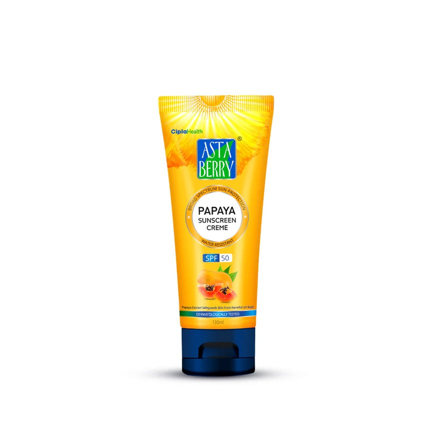 Astaberry Papaya Sunscreen Creme | SPF 50