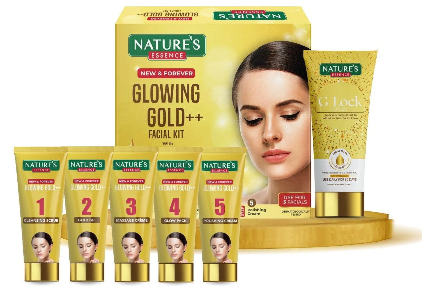 Nature's Essence Glowing Gold++ Facial Kit