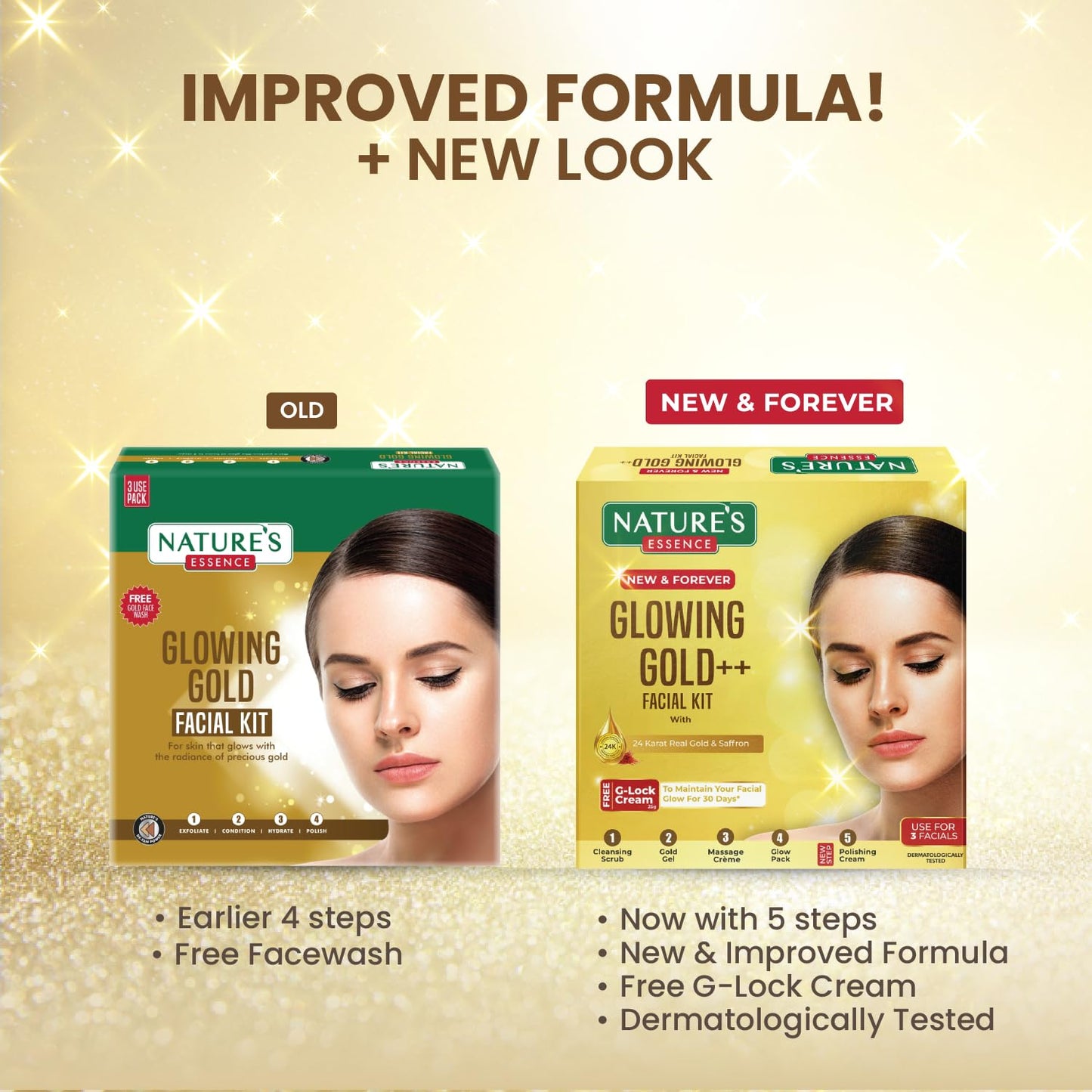 Nature's Essence Glowing Gold++ Facial Kit