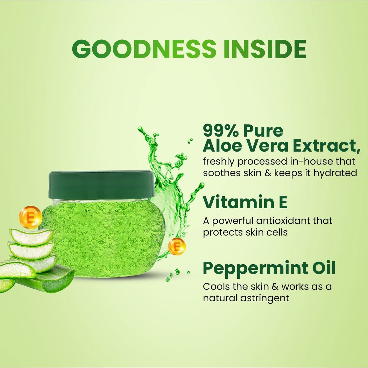 Nature's Essence Moisturising Aloe Beauty Gel With Vitamin E And Peppermint Oil