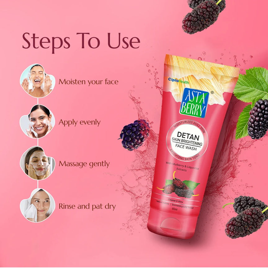 Astaberry Detan Skin Brightening Face Wash