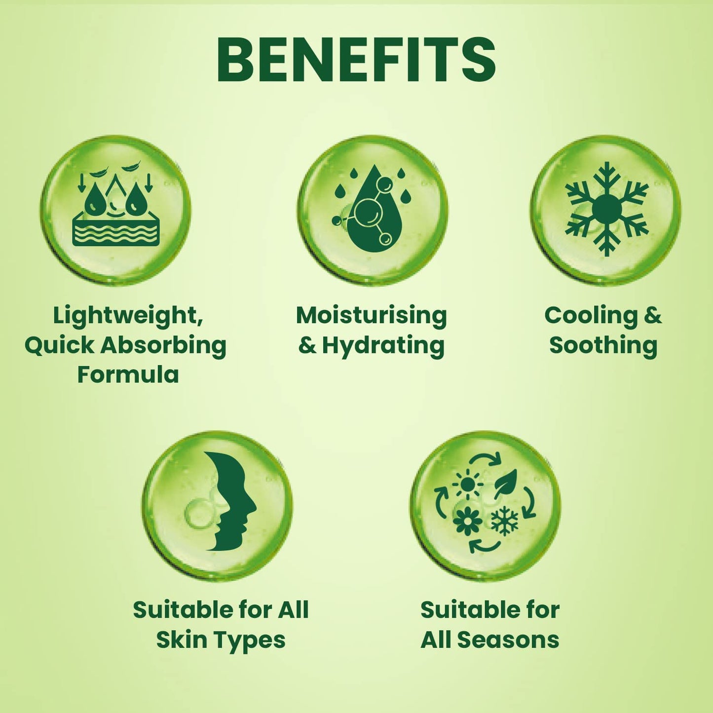 Nature's Essence Moisturising Aloe Beauty Gel With Vitamin E And Peppermint Oil