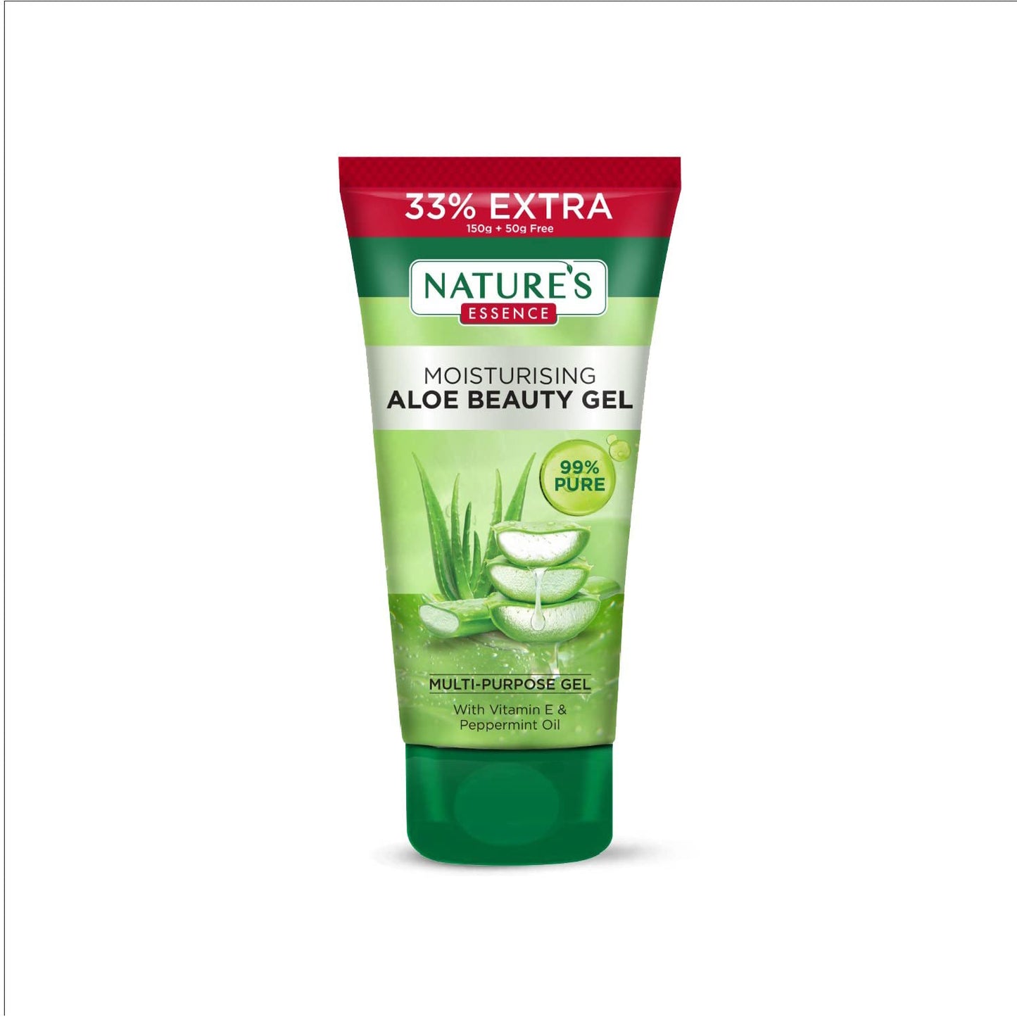 Nature's Essence Moisturising Aloe Beauty Gel With Vitamin E And Peppermint Oil