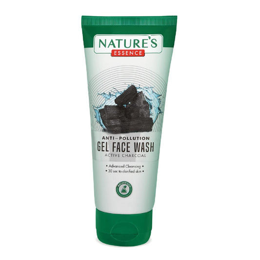 Nature's Essence AntiPollution Gel Face Wash Active Charcoal, Grey