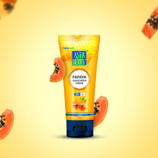 Astaberry Papaya Sunscreen Creme | SPF 50