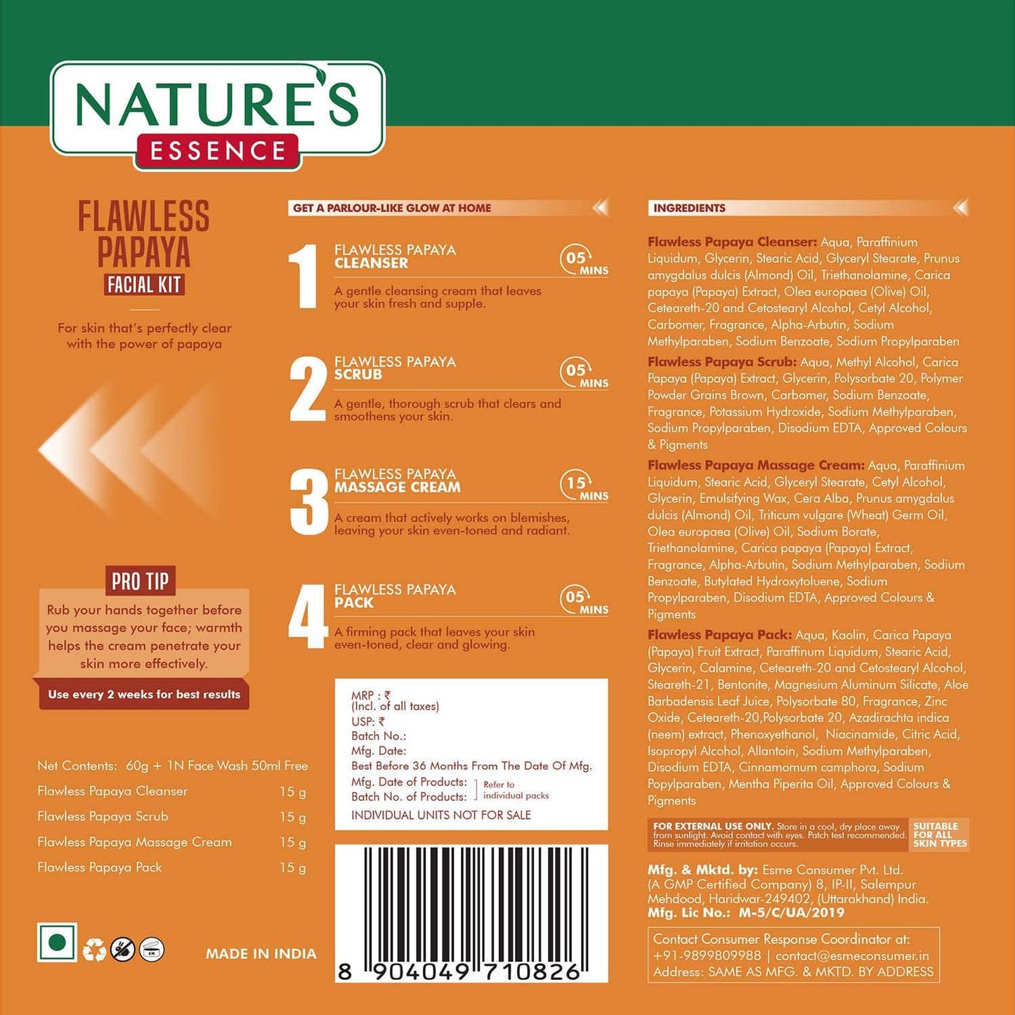 Nature's Essence Flawless Papaya Facial Kit