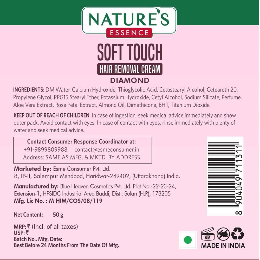 Nature's Essence Soft Touch Hair Removal Cream Diamond